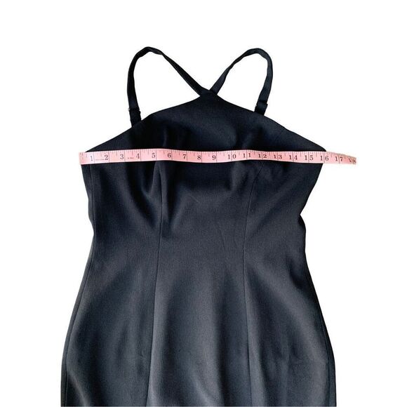 Dress the Population Tessa Crepe Mermaid Midi Dress In Black - Picture 12 of 14